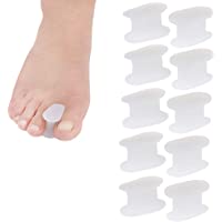 Lezed Separadores de dedos de los pies Hallux Valgus Corrector de Juanetes nocturno y dia Férulas de Gel Suaves de Dedos…